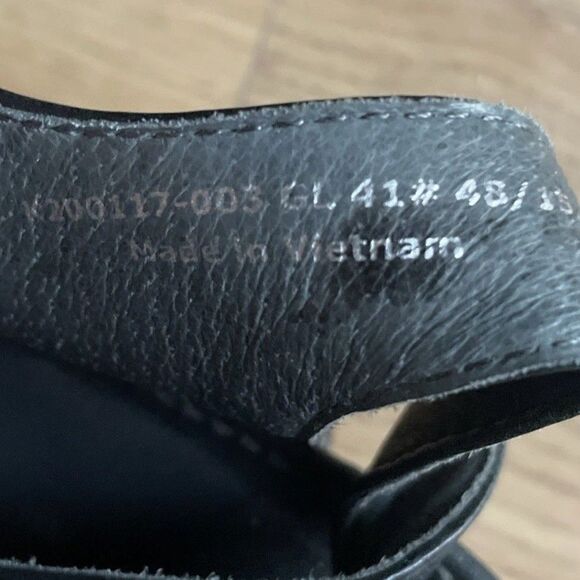 Camper‎ Black Calfskin Leather Micro Wedge Sandals Womens Size 41 EU / 11 US - Picture 8 of 8